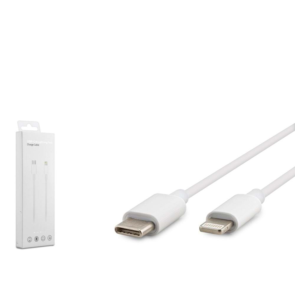 HADRON HDX1036 USB-C (M) TO LIGHTING (M) KABLO 1M BEYAZ