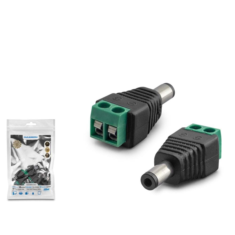 HADRON HDX1337 ÇEVİRİCİ LED ADAPTÖR UCU 5.5*2.1 10 LU PAKET