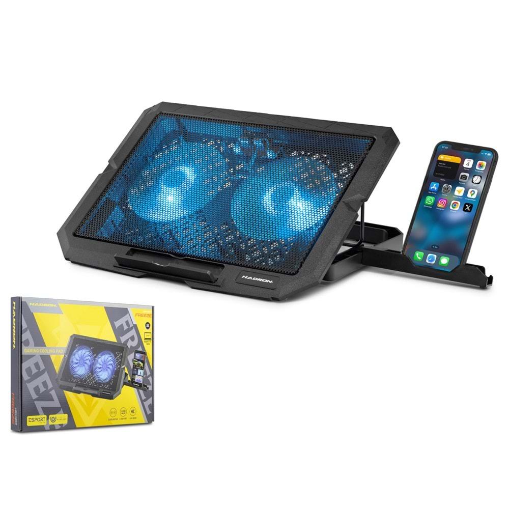 HADRON HDX4253 NOTEBOOK SOĞUTUCU 2 FAN LED SİYAH