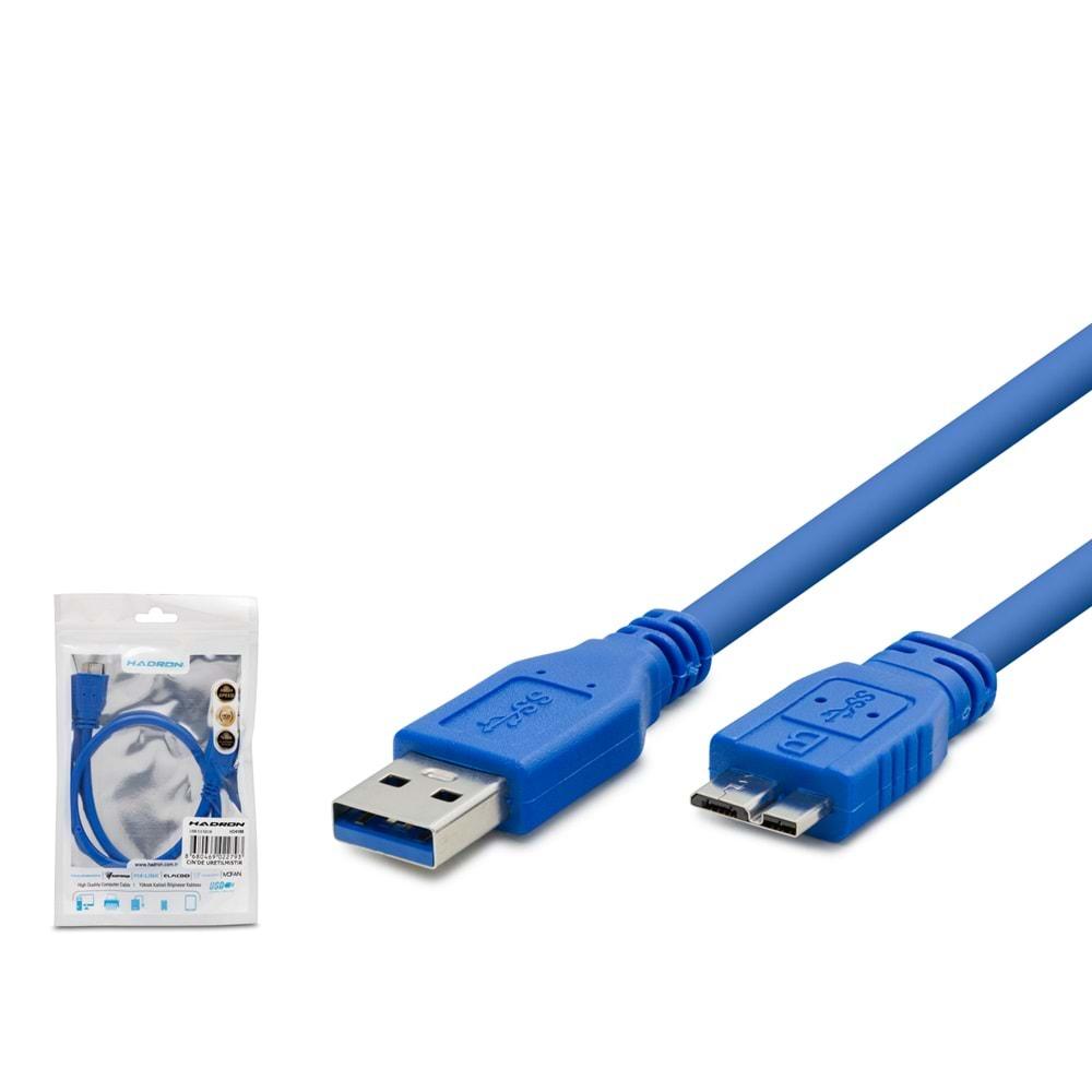 HADRON HDX7517 USB3.0 TO NOTE4 HDD KABLO 1.5M MAVİ