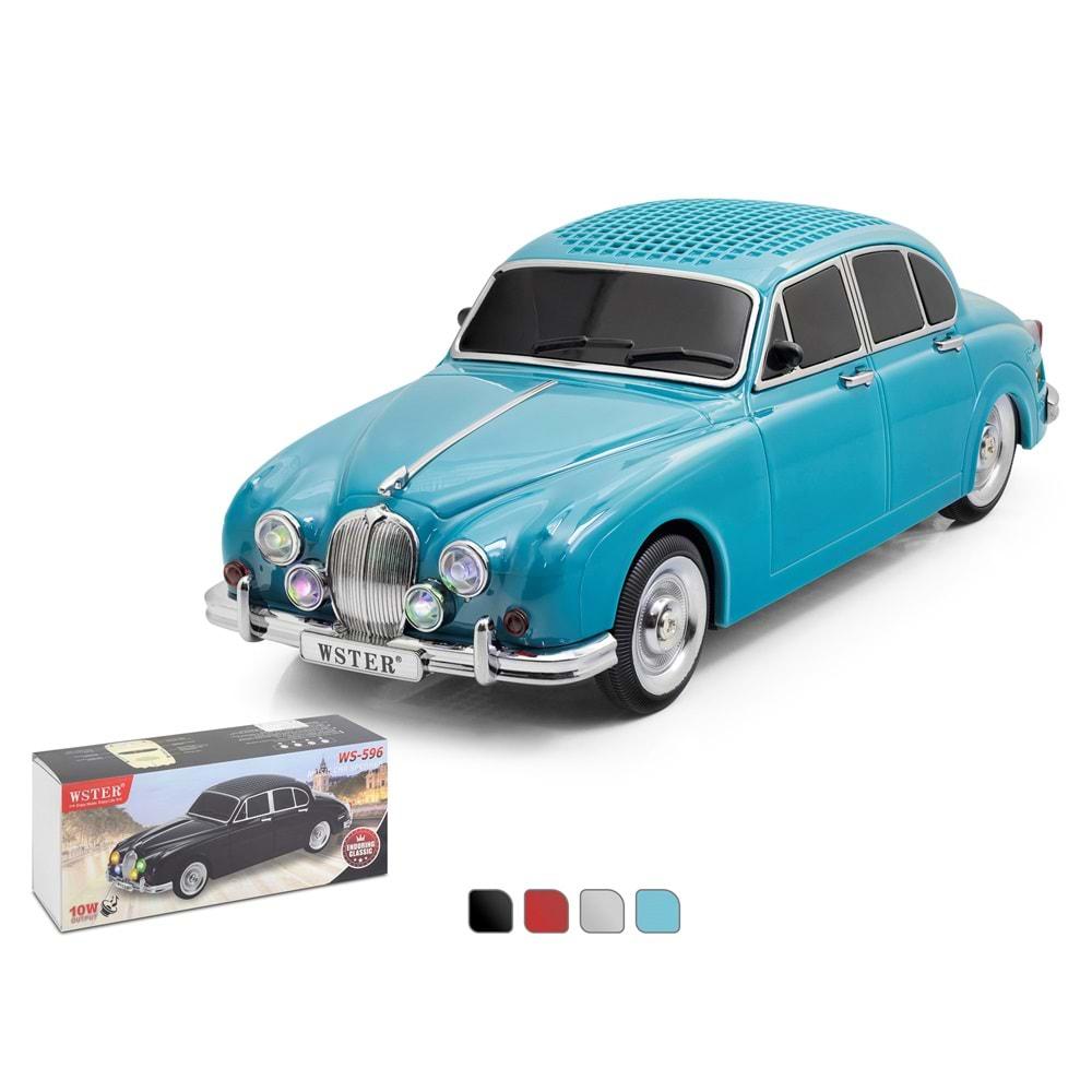 WSTER WS596 Bluetooth Hoparlör FM Antika Araba Tasarımlı