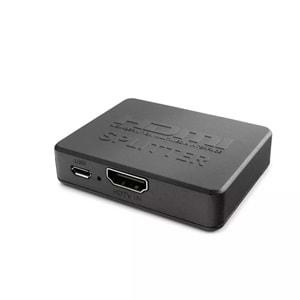 Hadron Hdx1371 Hdmi Splitter 4K 2Port + Usb Power Cable Siyah