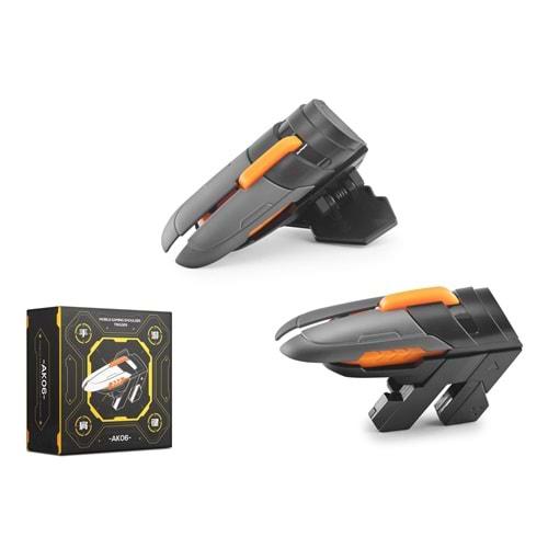 HADRON AK06 Altı Parmak Mobil Oyun Kontrol Aparatı 2 Kontrol Butonu L1 R1 Siyah