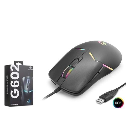 NODAR G602 Gaming Mouse 7200 DPI 6 Tuş 1000 Hz RGB - Siyah