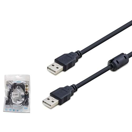 HADRON HD4346B USB (M) TO USB (M) KABLO SİYAH 3M