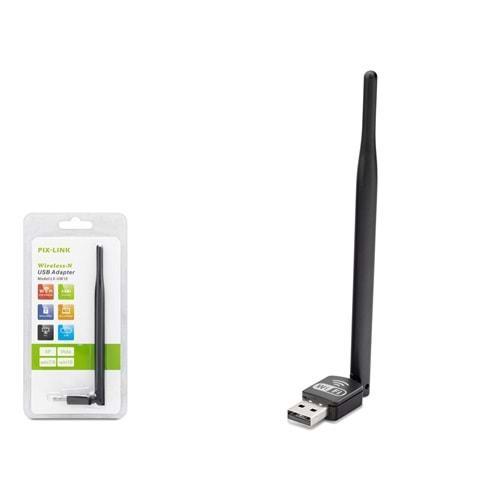 Antenli Wireless Adaptör Kablosuz Ağ Pc Wifi Alıcı Usb