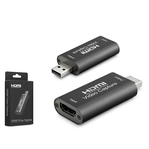 HADRON HDX1027 USB (M) TO HDMI (F) VIDEO CAPTURE SİYAH