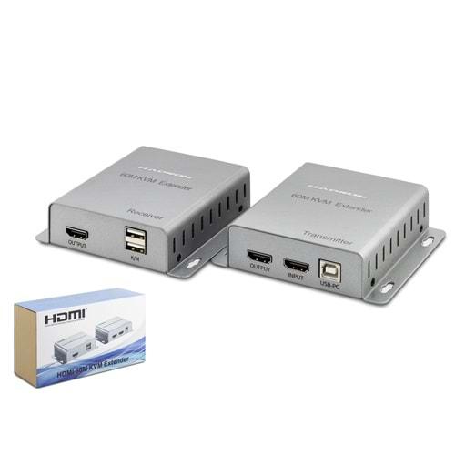 Hadron Hdx1355 Hdmi Kvm Extender 1080P 60M Silver