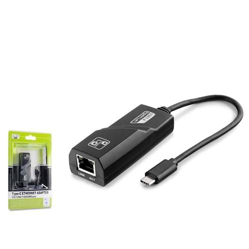 Hadron Hdx5275 Ethernet Card Type-C 100Mbps Siyah