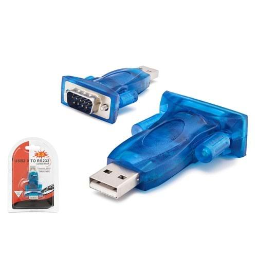 HADRON HDX7511 USB (M) TO RS232 (M) ADAPTÖR MAVİ