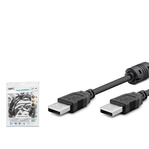 HADRON HDX7532 USB (M) TO USB (M) KABLO 1.5M SİYAH