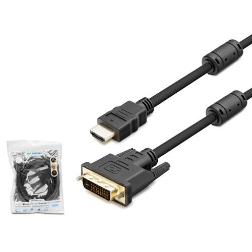 HADRON HDX7752 KABLO DVI TO HDMI 1.8MT PVC