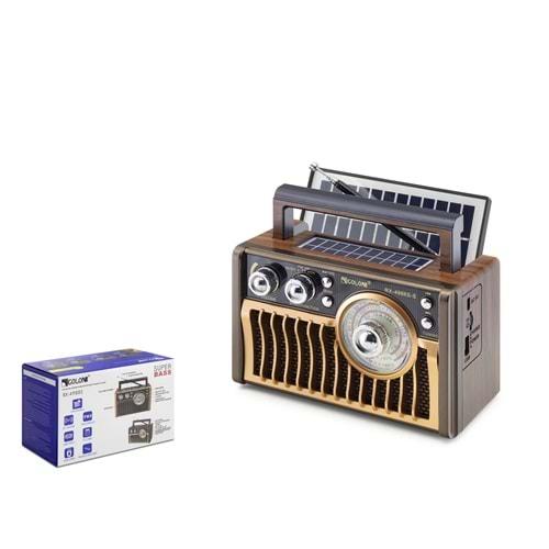 GOLON RX4988S BLUETOOTH NOSTALJİ SOLAR SPEAKER 195*114*122MM